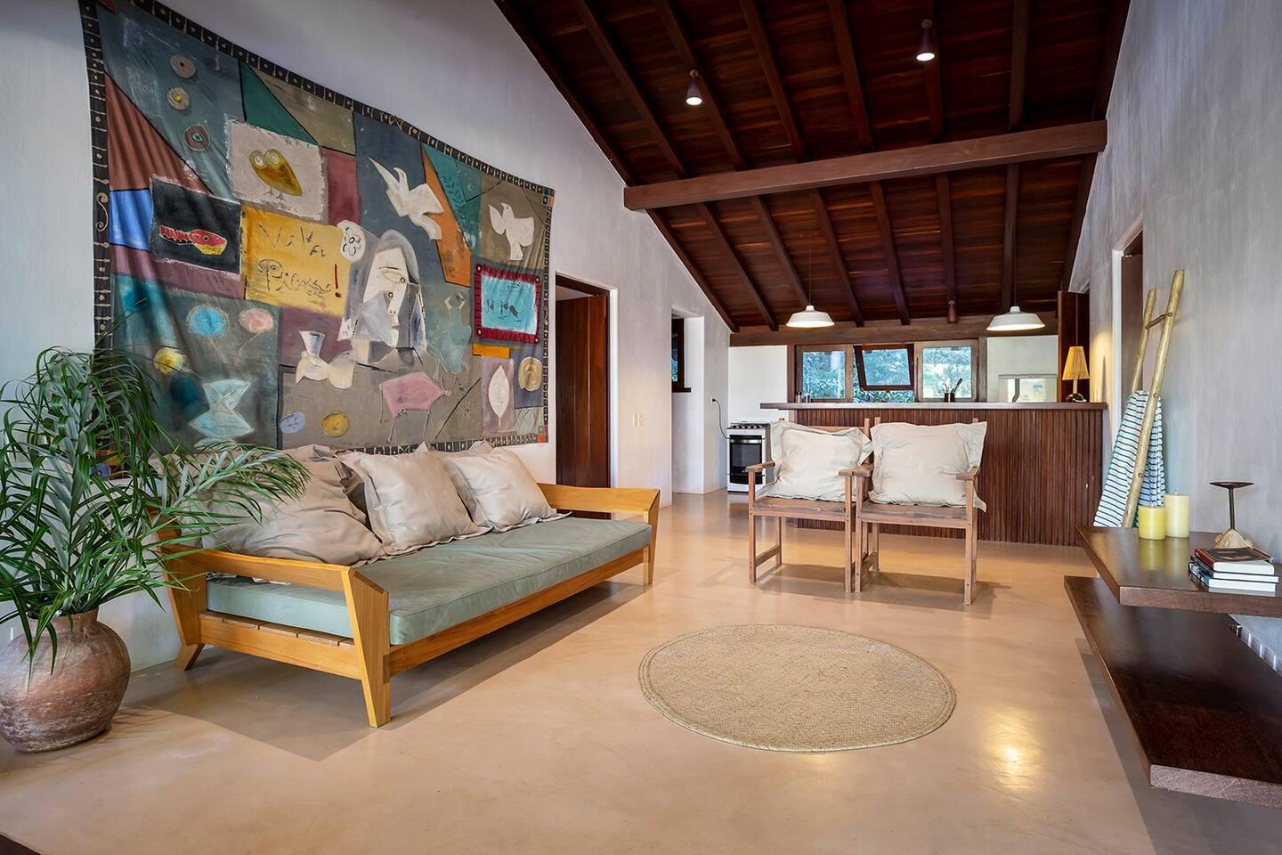 Linda casa pé na areia na praia de Itapororoca