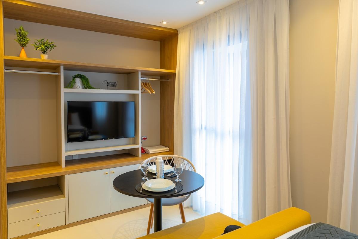 Apartamento para 4 Pessoas com Piscina e Academia perto do Metrô