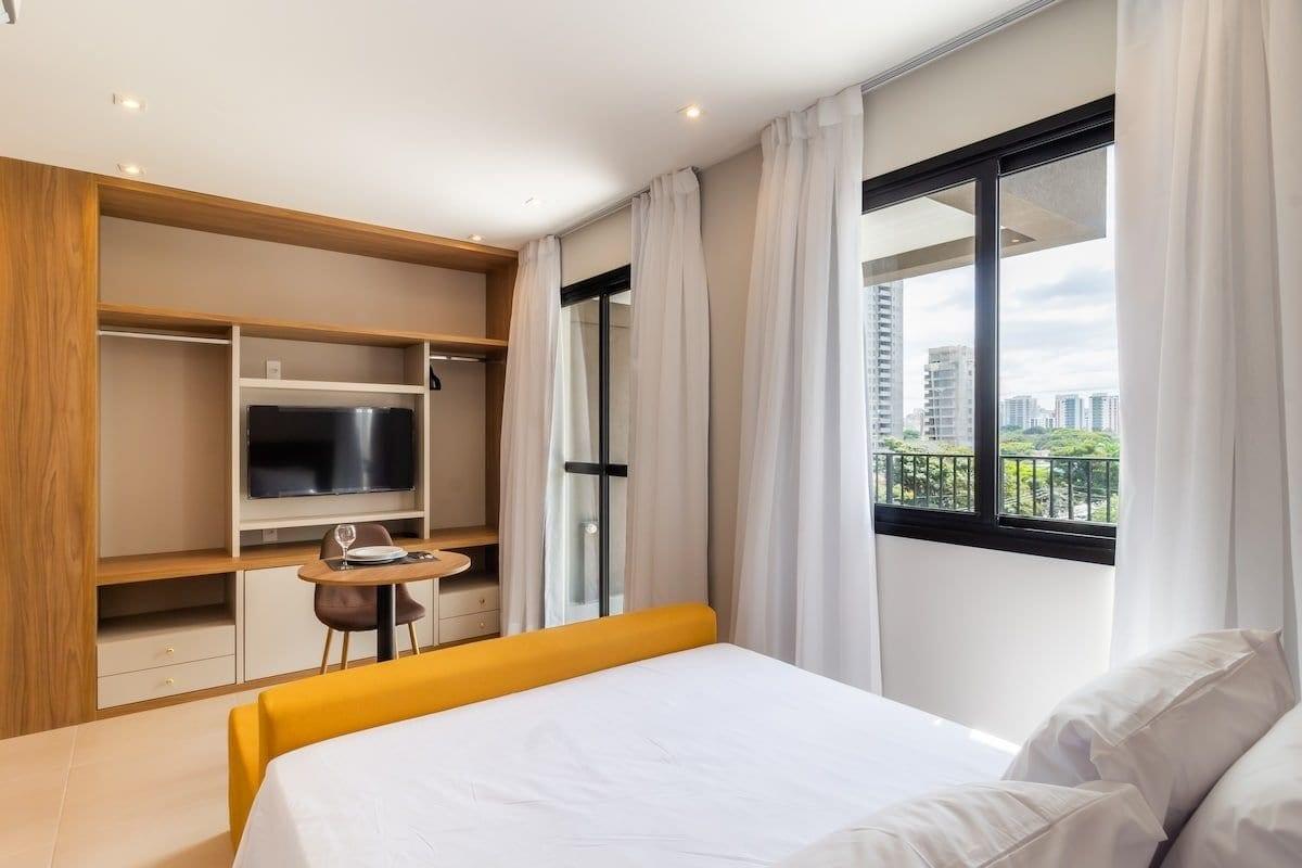 Apartamento no Coração do Campo Belo com Ar-Condicionado, Piscina e Wi-Fi